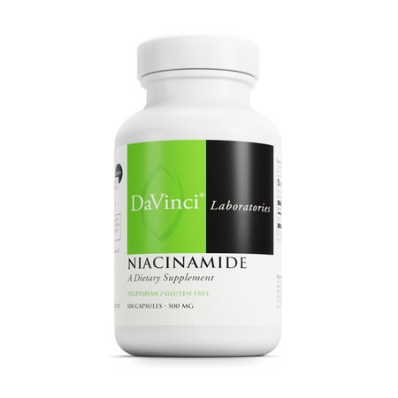 DaVinci Labs Niacinamide - Dietary Supplement with Vitamin B3 to Support Fat Metabolism, Circulation and Healthy Skin* - With 500 mg Niacinamide per Serving - Gluten-Free - 100 Vegetarian Capsules