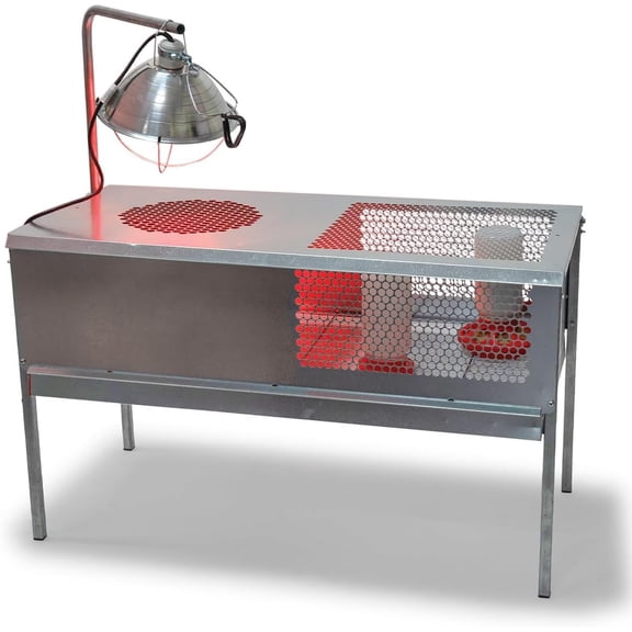 Stand-Up Chick Brooder | Durable Galvanized Steel & Wire | Ventilated Poultry Habitat | Easy Cleaning & Maintenance | Holds Up to 50 Chicks | Heat Lamp Stand Included (Heat Lamp Sold Separately)