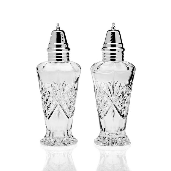 Godinger Dublin Salt and Pepper Shaker Set, Clear