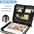 thumbnail image 5 of Zipper Binder with Shoulder Strap 2 inch 3 Ring Waterproof File Folder Organizer Bag 500 Sheet Happy Turtles and Jellyfish Pattern, 5 of 8