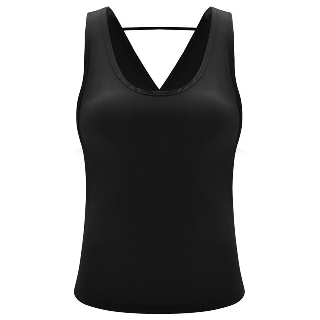 Camisetas Camisa de yoga para mujer con espalda abierta y camiseta sin mangas de entrenamiento Depor CACAGOO Camisetas