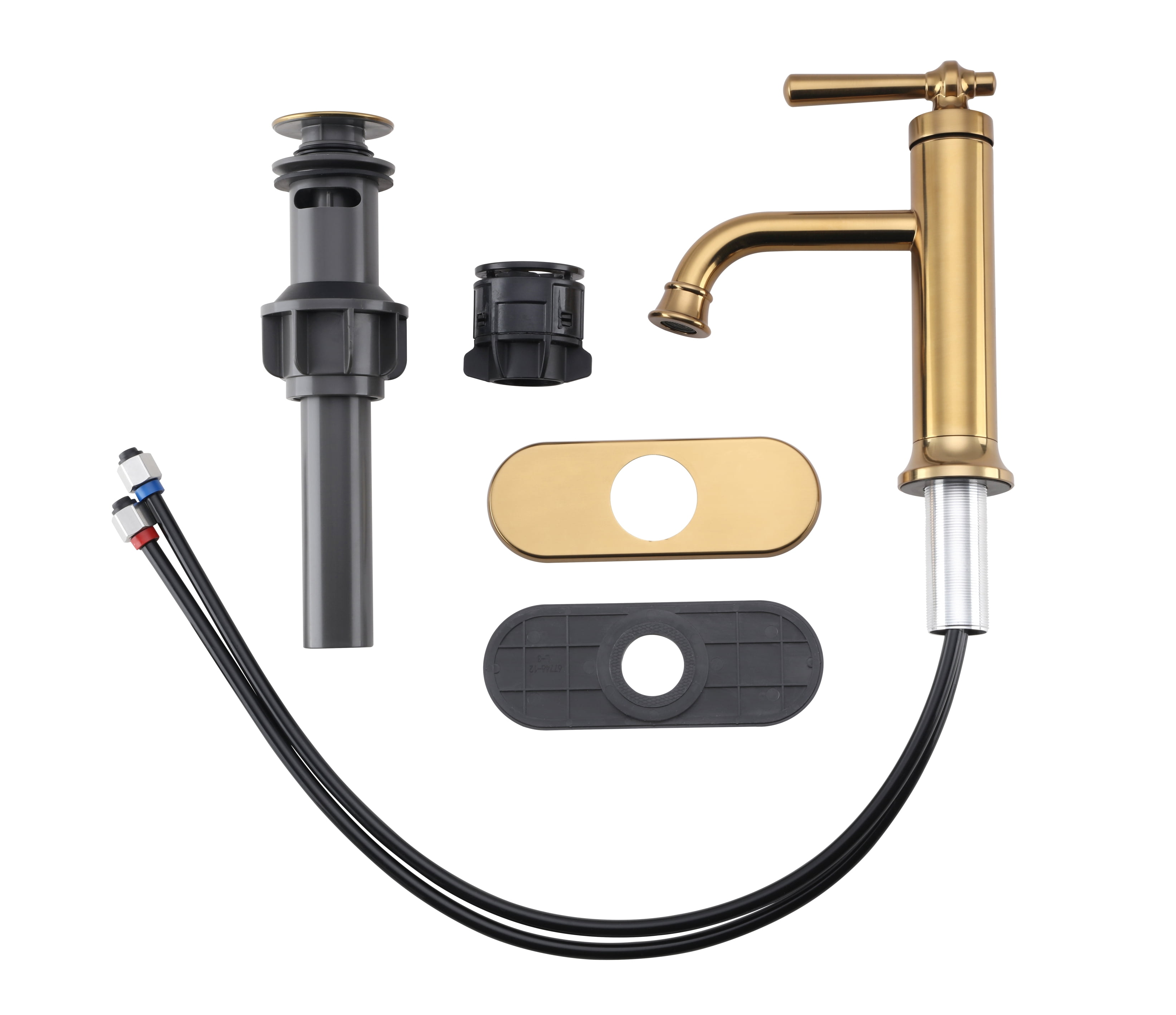 Better Homes & Gardens Modern Heirloom Single Handle Bathroom Faucet in Heritage Gold