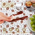 thumbnail image 6 of Football Arrow White Pattern Round Tablecloth 70"x70", Wrinkle Resistant Wipeable Table Cover for Kitchen Dining Room Picnic Patio and Party, 6 of 6