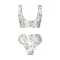 thumbnail image 6 of Rocae Lilies Flowers for Bikini Set for Women Two Piece Sexy High Swimsuits Split Crossover Bikini Medium, 6 of 9
