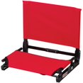 thumbnail image 1 of Chaise de Stade Changeur de Jeu Portable Pliable en Toile Coussin de Gradins Siège, Rouge, 1 of 4