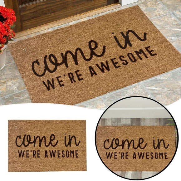 Carpet Door Mat for Home Welcoming Style with Playful Doormat - Funny Cute and Reusable Welcome Sign for Entryway Ideal and Durable Floor Mat