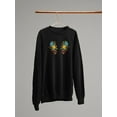 thumbnail image 3 of Flower Embroidery Hand Drawn Sweatshirt Women -Image by Shutterstock, Female Medium, 3 of 4