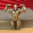 thumbnail image 7 of Jiibva Brass Muscle Gorilla Ornaments Muscle Gorilla Statue Animal Statue Gorilla Figurines Retro Desktop Model Brass Figurine Home Decor, 7 of 7