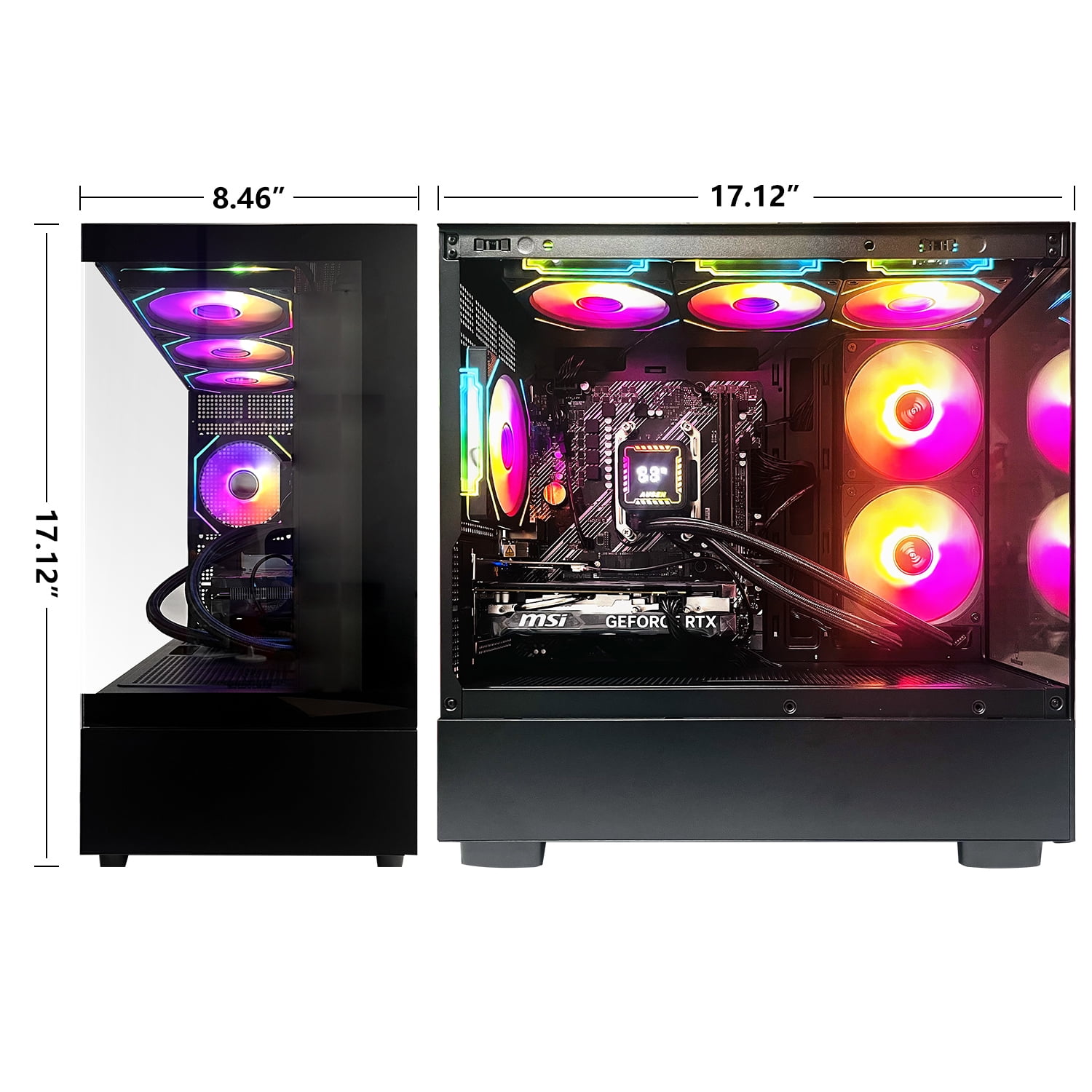 ICEWOLF Gaming PC AMD Ryzen 7 5700X 8 Core 3.4GHz,Geforce RTX 4060