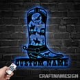 thumbnail image 3 of Craftnamesign Cowboy Boots Metal Wall Art, Cowboy Boots Metal Sign Decoration For Room, 3 of 5