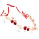 thumbnail image 2 of Diadema roja con perlas y flores de imitación para bodas, banquetes y bailes de graduación., 2 of 6