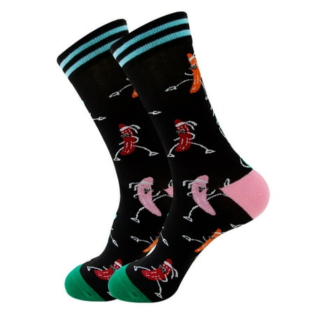 

6 pairs * Men And Women Adult Geometric Fruit Banana Socks Street Socks Astronaut Socks socks for men 9-12