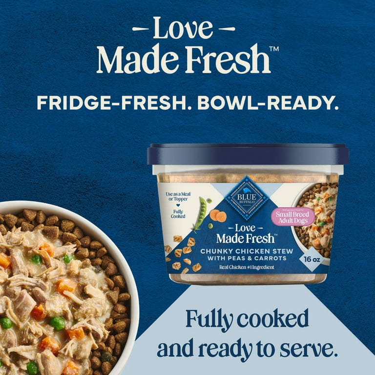 Blue Buffalo Love Made Fresh Dog Food, Small Breed Adult, Chunky
