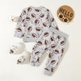 thumbnail image 6 of Xudanell 6-12 Months Baby Boy Clothes Toddler Sweatshirt Outfit Pants Kids Matching Cute Print Kids Fall Outfits, 6 of 7