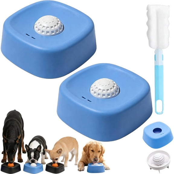 Slow Feeder Lick Bowl with Rolling Ball, Interactive Pet Lick Mat for Liquid Treats, Non-Slip Feeding Bowl for Dogs & Cats