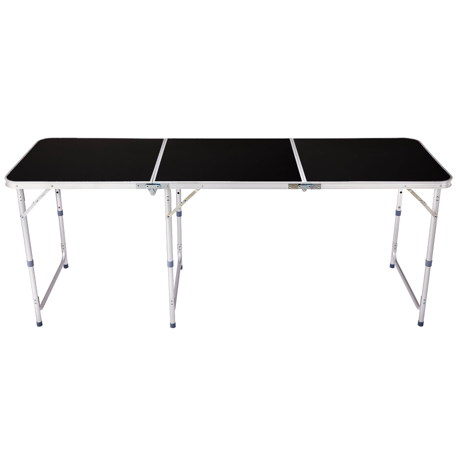 6Ft Aluminum Alloy Folding Table, Portable, Durable, for Family Reunions, Picnics, Camping black