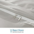 thumbnail image 4 of 1000 TC 100% Egyptian Cotton Duvet set Zipper Closur Ultra Soft Durable and Fade Resistant Color Silver Grey Solid size Full, 4 of 7