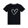 thumbnail image 2 of WREESH Family Matching T-Shirts for Women Fashion Short Sleeve T-Shirts with Playful Heart Graphic Tees for The Whole Family Black, 2 of 5