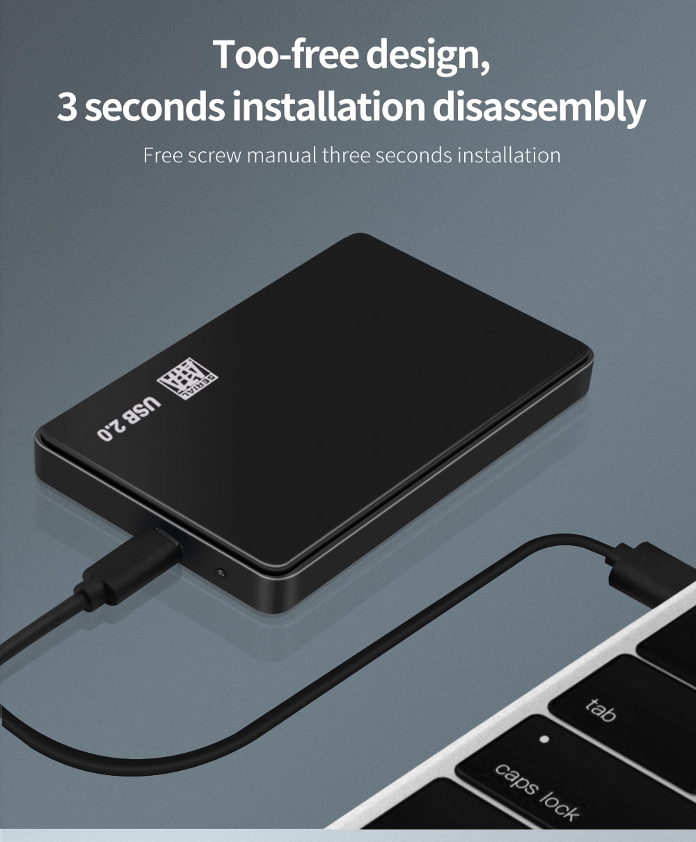 Case Hd Externo USB 3.0 to 2.5 Inch HDD SSD Enclosure External Hard Drive Disk Box for PC Laptop ,Easy to Use