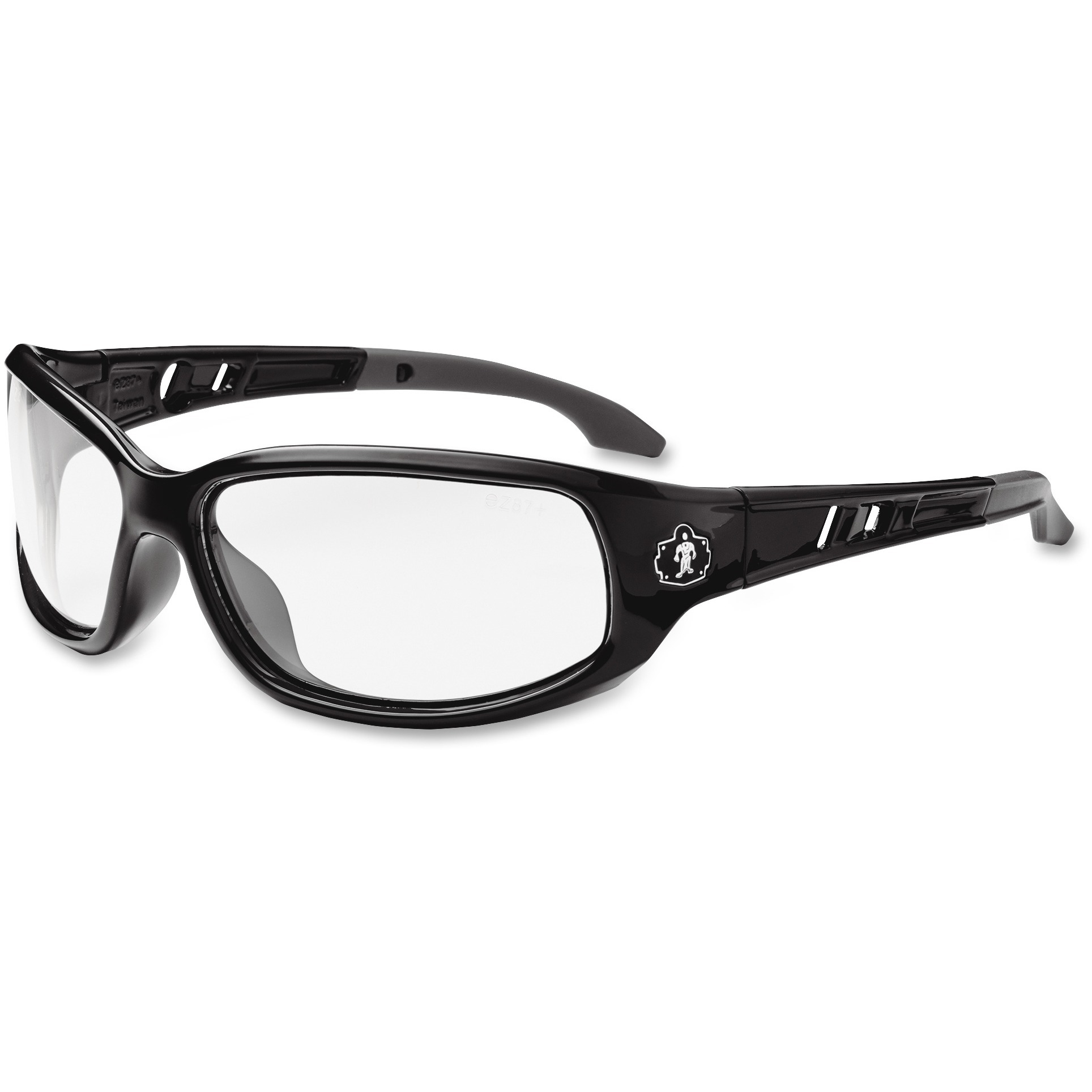 Ergodyne Skullerz Valkyire Safety Glasses, Black Frame, Clear Lens
