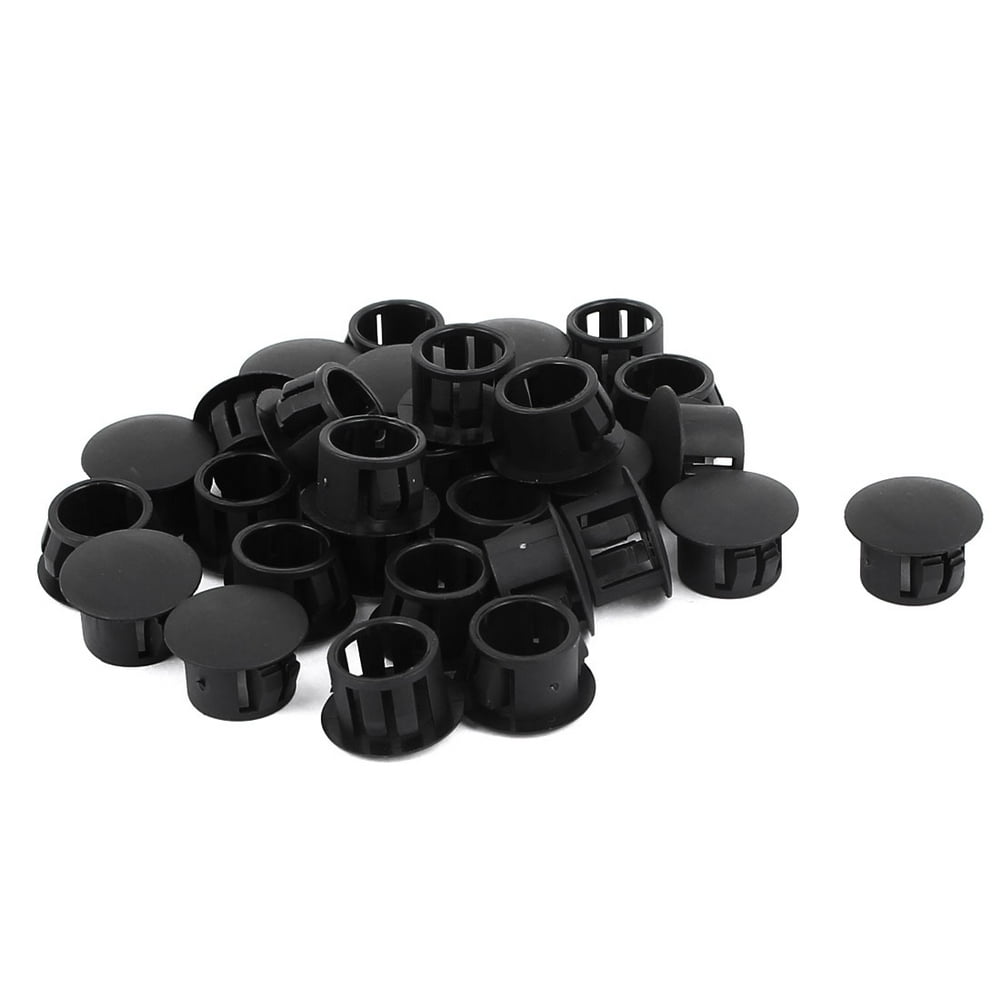 30pcs Plastic 13mm Dia Snap in Type Locking Hole Plugs Button Cover
