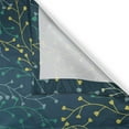 thumbnail image 3 of Ambesonne Leaves Kitchen Curtains, Little Buds on Branches, 55"x39", Dark Blue Green Yellow, 3 of 3