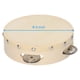 thumbnail image 5 of Tambor de percusión Pandereta de mano de 6 pulgadas con jingles de metal de una hilera de piel de oveja Panderetas de madera para entretenimiento Timbrel musical para adultos. niños. baile. canto. fie Tomshoo  Tambor de percusión, 5 of 6