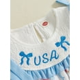 thumbnail image 5 of Okbabeha Toddler Baby Girl 4th of July Outfits Infant Ruffle USA Flag Fourth of July Dress Summer Independence Day Clothes, 5 of 8