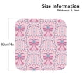 thumbnail image 2 of Yiaed pink bows Print Leather Coasters for Drinks - Cup Coasters Coffee Table Kitchen Table Bar, Home & Office Gifts Handmade Drink Coasters-Square, 2 of 6