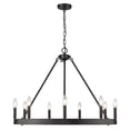 thumbnail image 2 of 9 Light Contemporary Ceiling Chandelier Fixture 24.5 Inchx32 inch in Matte Black Bailey Street Home 170-Bel-4313333, 2 of 4
