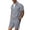 Gray, variant on Mens Summer Athletic Outfits 2 Piece Short Sleeve Full Zipper Textured Jackets and Shorts Sets Vacation Beach Tracksuit with Pockets