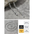 thumbnail image 7 of U7 Figaro Necklace for Men Silver Chain Bracelet Stainless Steel Jewelry Set 2-Piece in 5MM Width 18 Inch, 7 of 7