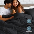 thumbnail image 5 of Bare Home Down Alternative Comforter Set - 3-Pieces - All Seasons - Oversized Queen, Black, 5 of 10