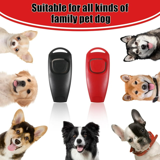Ruiboury 2x Manually Pressed Dog Clickers For Pet Training Strong And Reliable Universal For Pets Durable
