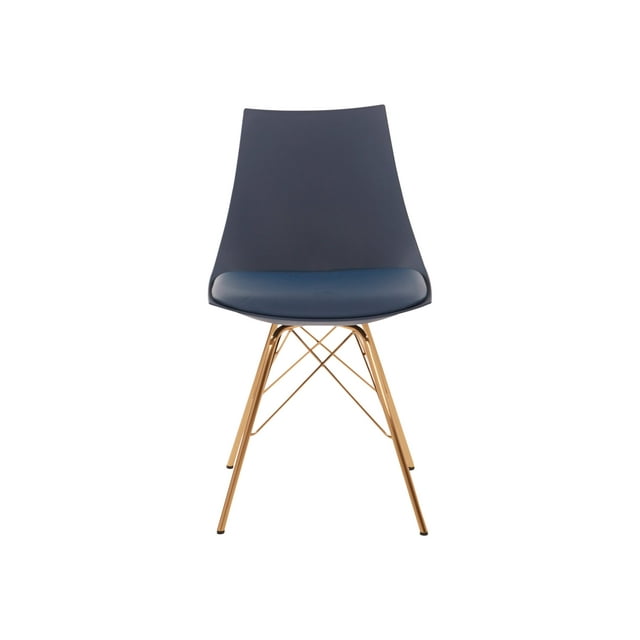 OSP Home Furnishings Fauteuil Seau Oakley Mid-Century Modern, Bleu Marine