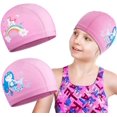 thumbnail image 1 of Pieces children's swimming caps for kids, toddlers, boys and girls, children's waterproof swimming caps for long and short hair, 1 of 5