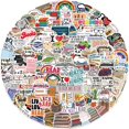 thumbnail image 3 of 100 Packs Bulk Book Stickers Water Bottles Laptop Phone Motorcycle Computer Guitar Skateboard Hydroflasks Inspirational, 3 of 5