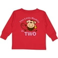 thumbnail image 3 of Inktastic Little Monkey Girl 2nd Birthday Girls Long Sleeve Toddler T-Shirt, 3 of 5