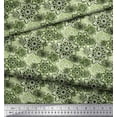 thumbnail image 2 of Soimoi Polyester Crepe Fabric Floral Mandala Decor Fabric Printed Yard 42 Inch Wide, 2 of 3