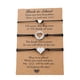 thumbnail image 1 of De Pulseras Con Colgante De Corazón Calado De Acero Inoxidable, Pulsera Tejida Para Madre E Hija, Pulseras A Juego De Acero Inoxidable 3 Uds Serendint AP005987-00, 1 of 6