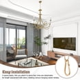 thumbnail image 5 of Uxcell 3ft Lighting Hanging Chain, 2.4mm/0.09" Looping Metal Pendant Chandelier Chain Extension with 2 Spring Snap Hook for Hanging Plant Pendant Chandelier Light Fixture, Rose Gold, 5 of 6
