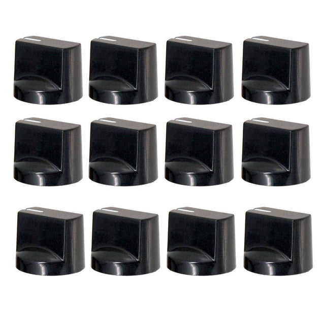 12 Pcs Guitar Speed Control Top Hat Knobs for Top Hat Electric Guitar Electric Guitar Black