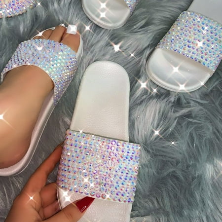 

Summer Slippers For Women Beach Accesseories Flip Flops For Women New Design Fashionable Arch Support Shoes Ladies Slippers For Color Diamond Slides Swimming Pool Accessories Mens Women Slippe