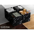 thumbnail image 5 of Sorbus Fabric Foldable Storage Cubes Organization Bins, Great for Home Organization, Living Room, Cube Storage Bins, for Closet, Nursery, Playroom, College Dorm, Marble Print Fabric (4-Pack, Black), 5 of 9
