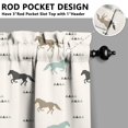 thumbnail image 5 of Kitchen Curtains 24 Inch Short - 3 Panel Set, Cute Horse Pony Print, Rod Pocket Window Curtain, 100% Polyester for Farmhouse, Retro Rural Kitchen, Easy Wash, 5 of 6