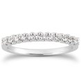 thumbnail image 1 of 14k White Gold Fancy U Setting Prong Diamond Wedding Ring Band Size 4, 1 of 3