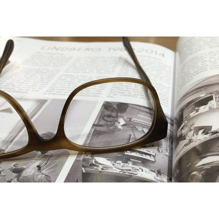 Photo Media Magazine Canvas Print Magazine Read Open Book Glasses Text Book Media Stretched Canvas 10 x 14 ()