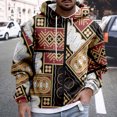thumbnail image 2 of YUEHUA Mens Casual Hoodies Sweatshirt African Dashiki Printed Graphic Pullover Sweaters with Pockets, 2 of 4