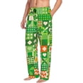thumbnail image 2 of Sigee St Patrick's Day6 Print Men's Pajama Pants - Soft Lounge Sleep Bottoms with Elastic Waistband and Pockets-Medium, 2 of 9
