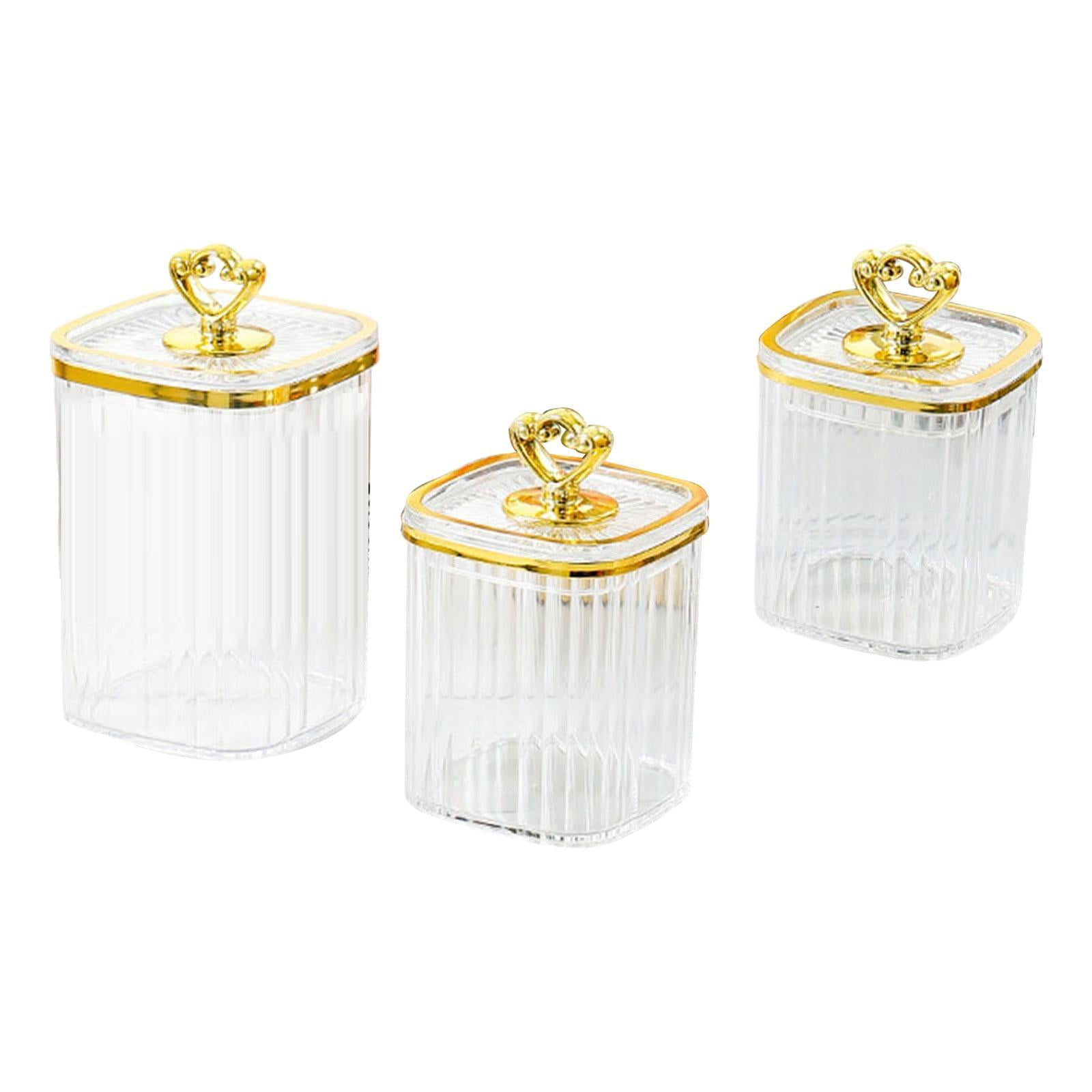 Baoblaze 3 Pieces Airtight Food Storage Container Grain Jar for Kitchen Wedding Candy